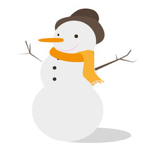 Snowman isolated