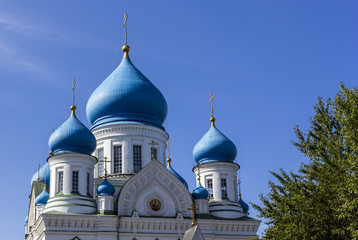 Onion domes at a Moscow monastery