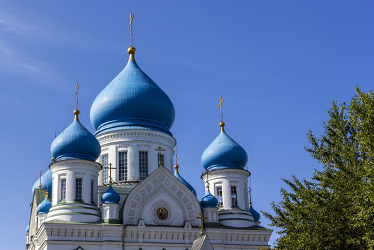 Onion domes at a Moscow monastery