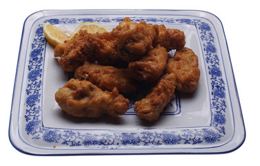 Chinese dish. Chinese food. Fried chichen wings