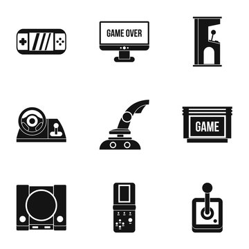 Fantasy games icons set. Simple illustration of 9 fantasy games vector icons for web