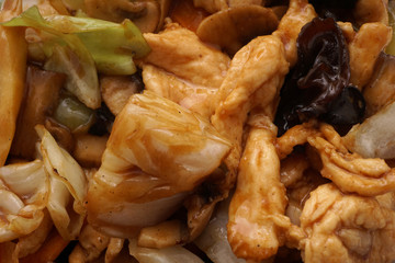 Chinese food. Chicken with vegetables