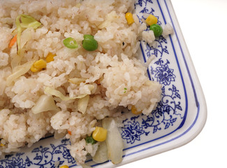 Chinese food. Rice with vegetables
