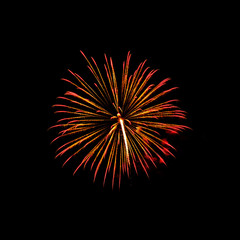 New Year celebration fireworks  - Vibrant color effect