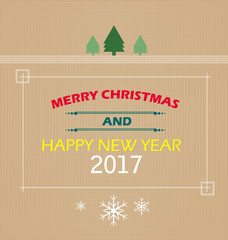 Happy new year 2017 and merry christmas