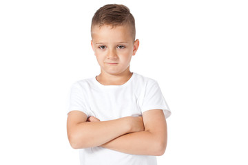 child- portret- boy in a white shirt