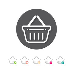 Shopping basket icon set