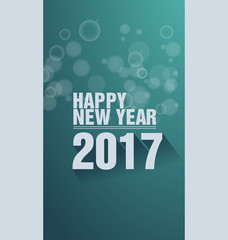 2017 Happy New Year greeting card