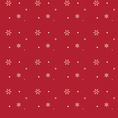 Snowflake pattern on red background