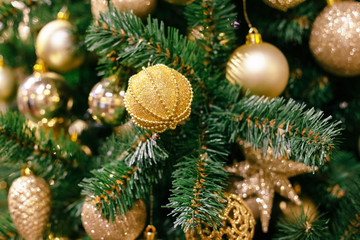 Closeup of Christmas-tree background