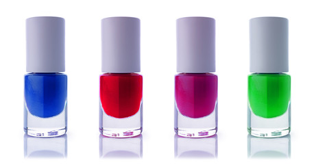 Obraz premium Set of multicolored nail polish