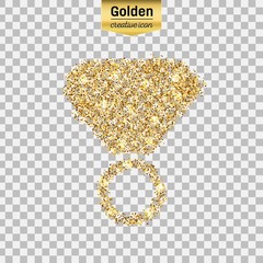 Gold glitter vector icon