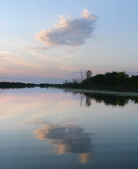 Fototapeta premium sunset on the river
