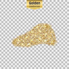 Gold glitter vector icon