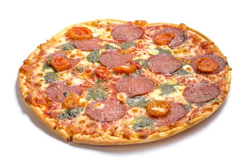 Pizza Salami isoliert