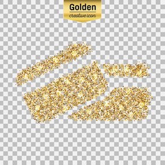 Gold glitter vector icon