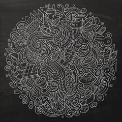 Cartoon cute doodles Electric cars illustration