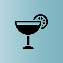 cocktail icon. flat design