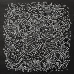 Cartoon cute doodles Honey illustration