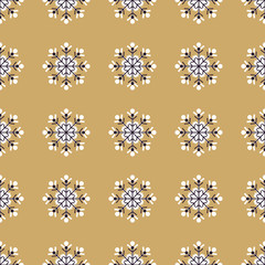 Christmas snowflakes seamless background. 