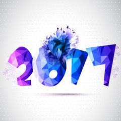 Creative text 2017 for New Year.