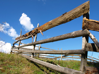The old wooden fence