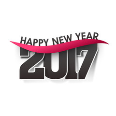 Text design 2017 for New Year celebration.