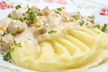 mashed potato with meat
