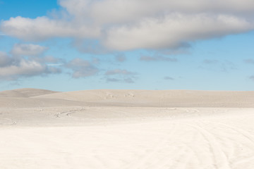 View of Lancelin Sand Dunes in Western Australia. This place for Surfing in Sand. Famous of Families enjoying. Landscape View .