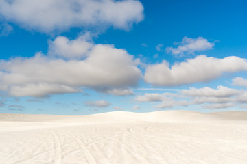 View of Lancelin Sand Dunes in Western Australia. This place for Surfing in Sand. Famous of Families enjoying. Landscape View .