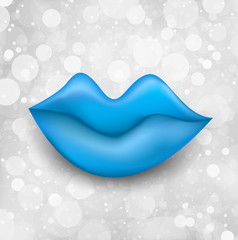 Vector blue Lips