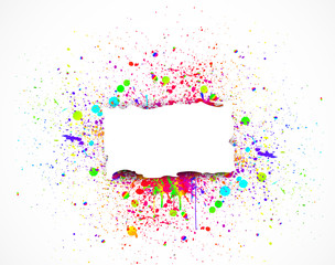 Fototapeta na wymiar Colorful grunge banner. Vector illustration