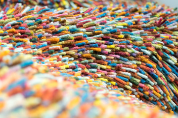 colorful textile closeup