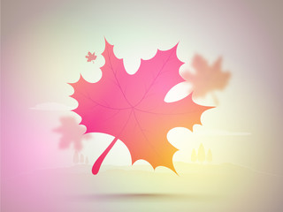 Maple Leaf for Thanksgiving Day celebration.