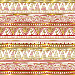 flower pattern. Seamless. Arabesque. vector illustration. red, gold color. for invitation, background, wallpaper. Ethnic seamless red gold