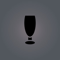 wineglass icon. flat design