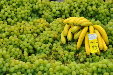 grapes and bananas