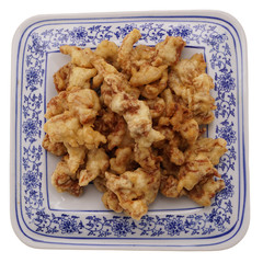 Chinese food. Dry chicken