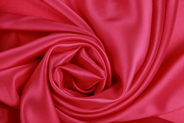 red silk folded rose