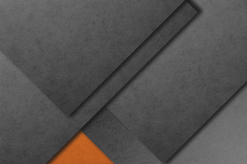 Material design wallpaper. Real paper texture. Gray and orange