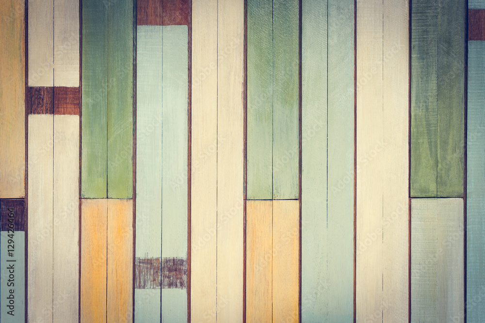 Wall mural vintage wood wall texture for background,