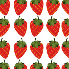 colorful pattern with strawberrys fruit vector illustration