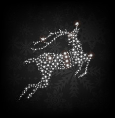 Obraz na płótnie Canvas Merry Christmas shine deer. Vector illustration