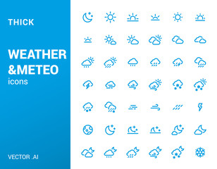Pack of thick Weather icons.