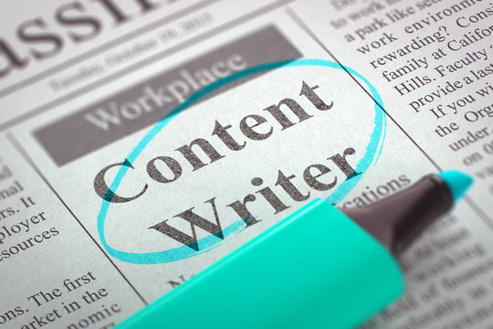 We are Hiring Content Writer. 3D.