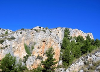 Sandstone escarpment in Pyrenees