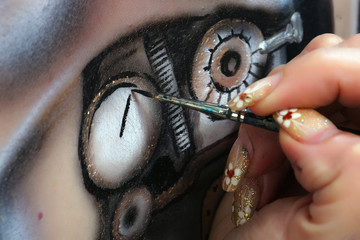 body painting on a woman's body