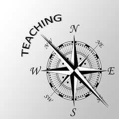 Illustration of teaching written aside compass