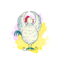 петух иллюстрация