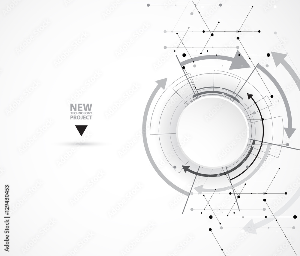Aufkleber flow of arrows. imagination of business or technology process. vector futuristic background with gre